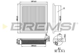 BREMSI FA1247 - FILTRO DE AIRE NISSAN