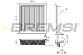 BREMSI FA1248 - FILTRO DE AIRE NISSAN