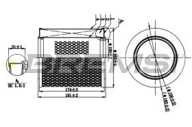 BREMSI FA1260 - FILTRO DE AIRE FIAT, PEUGEOT, CITROEN