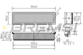 BREMSI FA1277 - FILTRO DE AIRE PEUGEOT, CITROEN