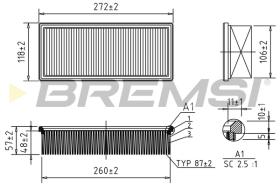 BREMSI FA1353 - FILTRO DE AIRE MG, LAND ROVER, HONDA