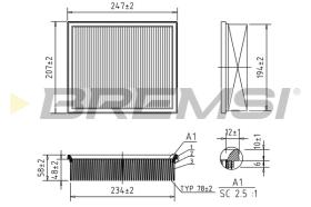 BREMSI FA1360 - FILTRO DE AIRE LAND ROVER