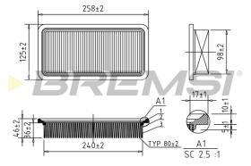 BREMSI FA1364 - FILTRO DE AIRE HYUNDAI