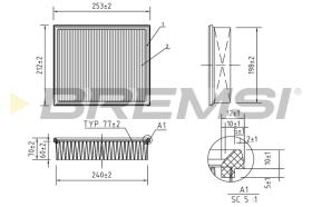 BREMSI FA1381 - FILTRO DE AIRE VW, AUDI, SKODA