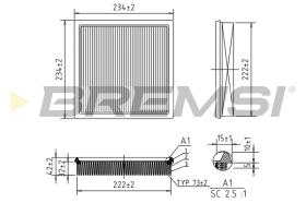 BREMSI FA1384 - FILTRO DE AIRE BMW