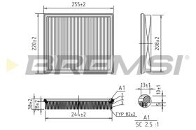 BREMSI FA1385 - FILTRO DE AIRE FORD