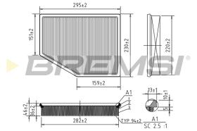 BREMSI FA1570 - FILTRO DE AIRE BMW