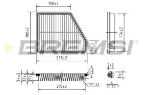 BREMSI FA1572 - FILTRO DE AIRE HYUNDAI