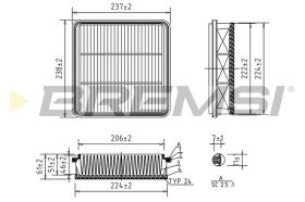 BREMSI FA1575 - FILTRO DE AIRE MITSUBISHI