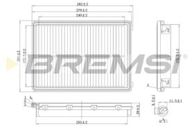 BREMSI FA1589 - FILTRO DE AIRE KIA