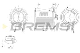 BREMSI FA1596 - FILTRO DE AIRE NISSAN