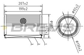 BREMSI FA1608 - FILTRO DE AIRE RENAULT