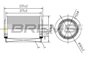 BREMSI FA1612 - FILTRO DE AIRE VW