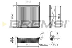 BREMSI FA1629 - FILTRO DE AIRE MERCEDES-BENZ