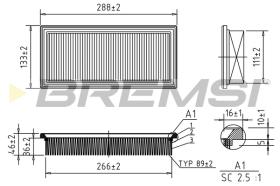 BREMSI FA1630 - FILTRO DE AIRE FIAT, INNOCENTI