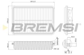 BREMSI FA1691 - FILTRO DE AIRE HYUNDAI