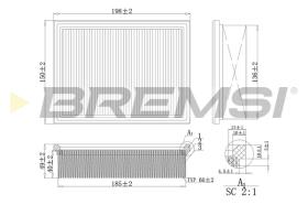 BREMSI FA2110 - FILTRO DE AIRE FORD