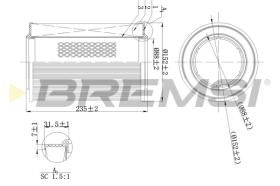 BREMSI FA2111 - FILTRO DE AIRE SAAB