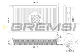 BREMSI FA2116 - FILTRO DE AIRE MAZDA