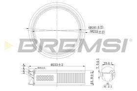 BREMSI FA2117 - FILTRO DE AIRE FIAT, LANCIA, AUTOBIANCHI