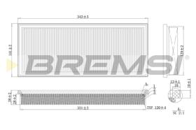 BREMSI FA2121 - FILTRO DE AIRE FORD