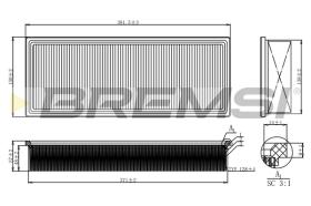 BREMSI FA2123 - FILTRO DE AIRE BMW, ALPINA