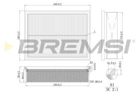 BREMSI FA2125 - FILTRO DE AIRE OPEL