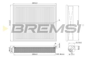 BREMSI FA2128 - FILTRO DE AIRE OPEL