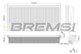 BREMSI FA2134 - FILTRO DE AIRE TOYOTA