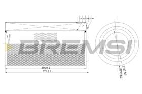 BREMSI FA2210 - FILTRO DE AIRE IVECO, MAN, VOLVO