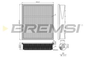 BREMSI FA2260 - FILTRO DE AIRE AUDI