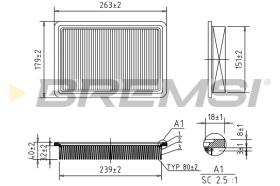 BREMSI FA2290 - FILTRO DE AIRE HYUNDAI