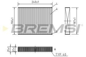 BREMSI FC0092 - FILTRO HABITACULO FORD