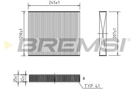 BREMSI FC0094 - FILTRO HABITACULO FORD