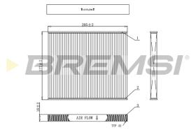 BREMSI FC0162 - FILTRO HABITACULO FIAT, FORD, LANCIA