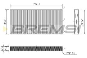 BREMSI FC0164 - FILTRO HABITACULO MERCEDES-BENZ