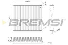 BREMSI FC0167C - FILTRO HABITACULO FIAT, OPEL, PEUGEOT