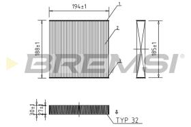 BREMSI FC0171 - FILTRO HABITACULO FIAT, LANCIA, ABARTH