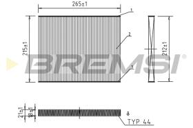 BREMSI FC0174 - FILTRO HABITACULO FIAT, OPEL, PEUGEOT