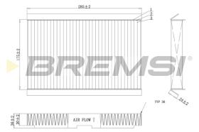 BREMSI FC0185C - FILTRO HABITACULO PEUGEOT, CITROEN, DS