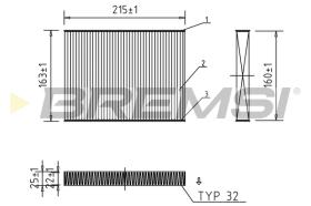 BREMSI FC0187 - FILTRO HABITACULO FIAT, LANCIA, UAZ