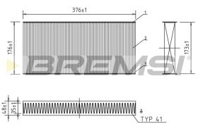 BREMSI FC0403C - FILTRO HABITACULO FIAT, PEUGEOT, CITROEN