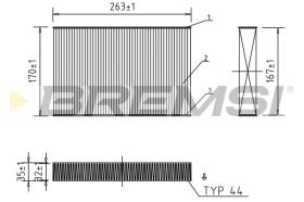 BREMSI FC0408 - FILTRO HABITACULO RENAULT