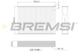 BREMSI FC0432C - FILTRO HABITACULO PEUGEOT, CITROEN, TOYOTA