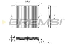 BREMSI FC0437 - FILTRO HABITACULO SMART