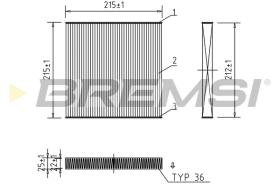 BREMSI FC0439 - FILTRO HABITACULO RENAULT, SMART