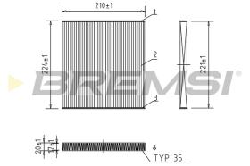 BREMSI FC0445 - FILTRO HABITACULO NISSAN