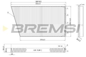 BREMSI FC0502 - FILTRO HABITACULO MERCEDES-BENZ