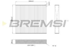 BREMSI FC0855 - FILTRO HABITACULO FIAT, PEUGEOT, CITROEN