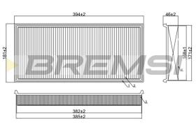 BREMSI FA0112 - FILTRO DE AIRE MERCEDES-BENZ